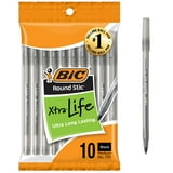 BIC 10pk Xtra Life Ballpoint Pens Medium Tip Black ink: School Supplies, Stationery, 1.0mm Point, Office Essentials