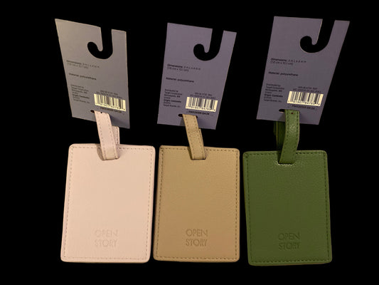 Luggage Tag Green/Gray/Lavender - Open Story™: Adjustable Pebble Pattern Accessory