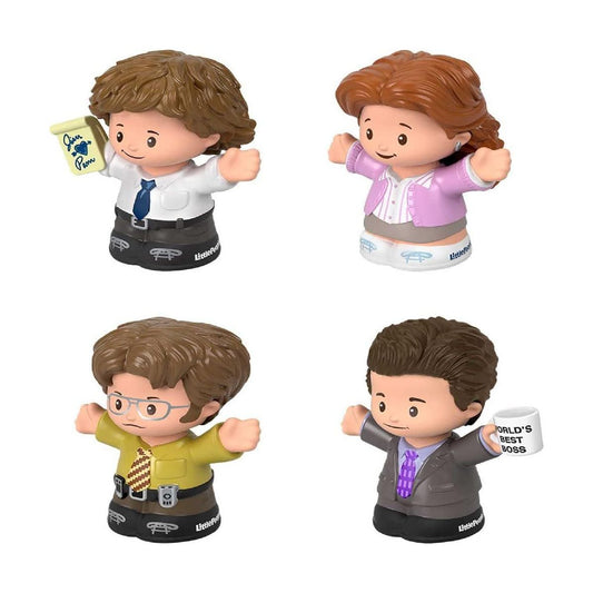 Little People Collector The Office US TV Series Special Edition Set in Display Gift Box for Adults & Fans, 4 Figures