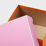 Small Die Cut Scalloped Edge Square Box - Spritz - (Case of 4)