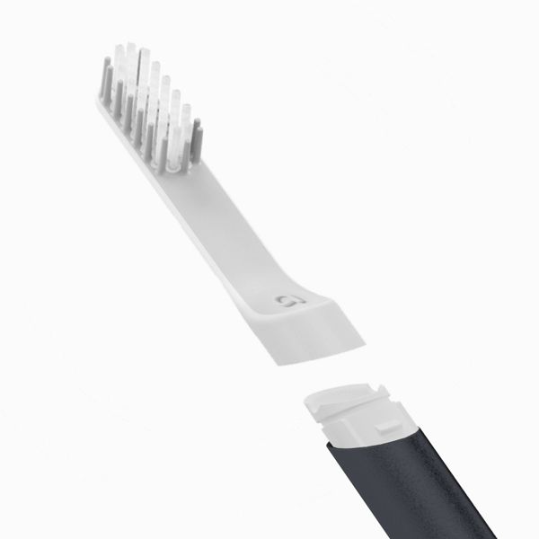quip Sonic Brush Head Refill - 4 Brush Heads - White & Gray