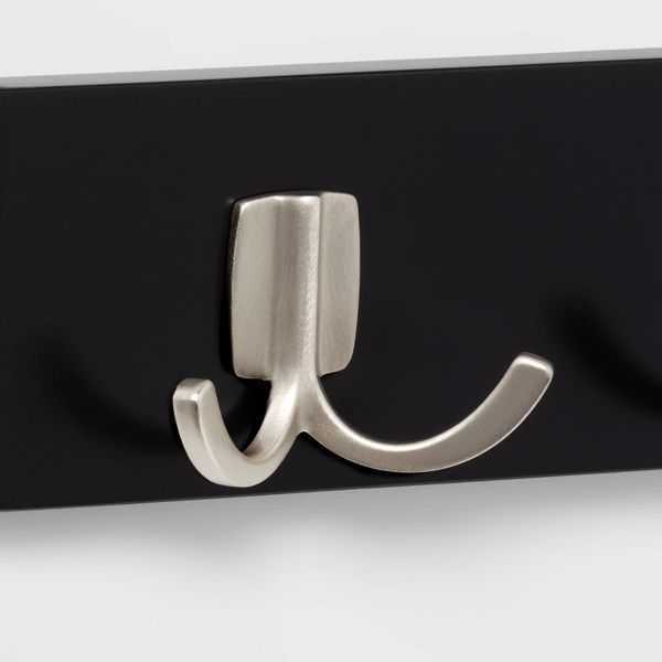 Modern Octopus 4 Rail Nickel Hooks Black - Brightroom™