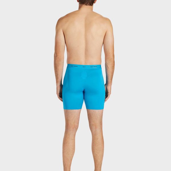 Pair of Thieves Men's Quick Dry Long Leg Boxer Briefs 3pk - Blue - L (34/36)