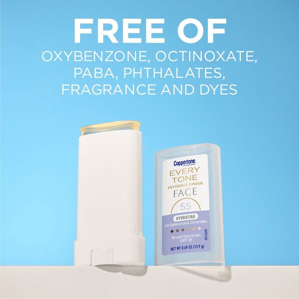 Coppertone Every Tone Sunscreen Face Stick - SPF 55+ - 0.49 fl oz