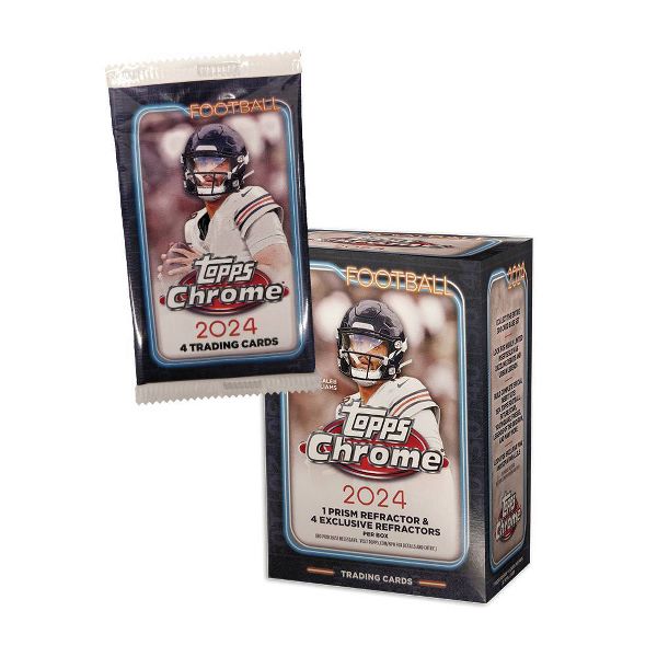 2024 Topps Chrome Football Trading Card Value Box