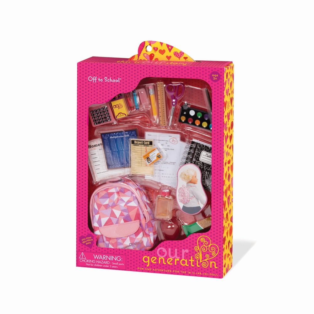 Our Generation Off to School Supplies Accessory Set for 18" Dolls