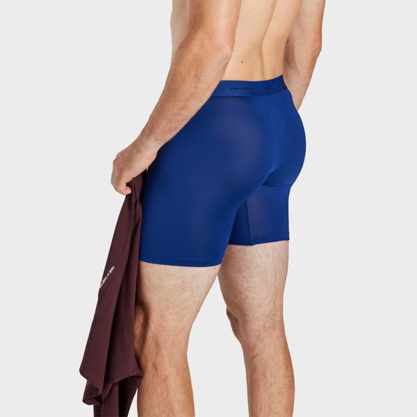 Pair of Thieves Men's Quick Dry Long Leg Boxer Briefs 3pk - Blue - L (34/36)