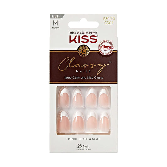KISS Products Classy Press-On Fake Nails - Medium Almond - Dashing - 28ct
