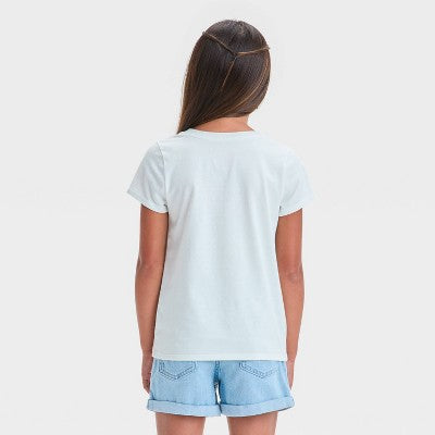 Girls' Short Sleeve Valentine's Day 'Rose Letter' Graphic T-Shirt - Cat & Jack Cream XL (14): Cotton Blend, Relaxed Fit
