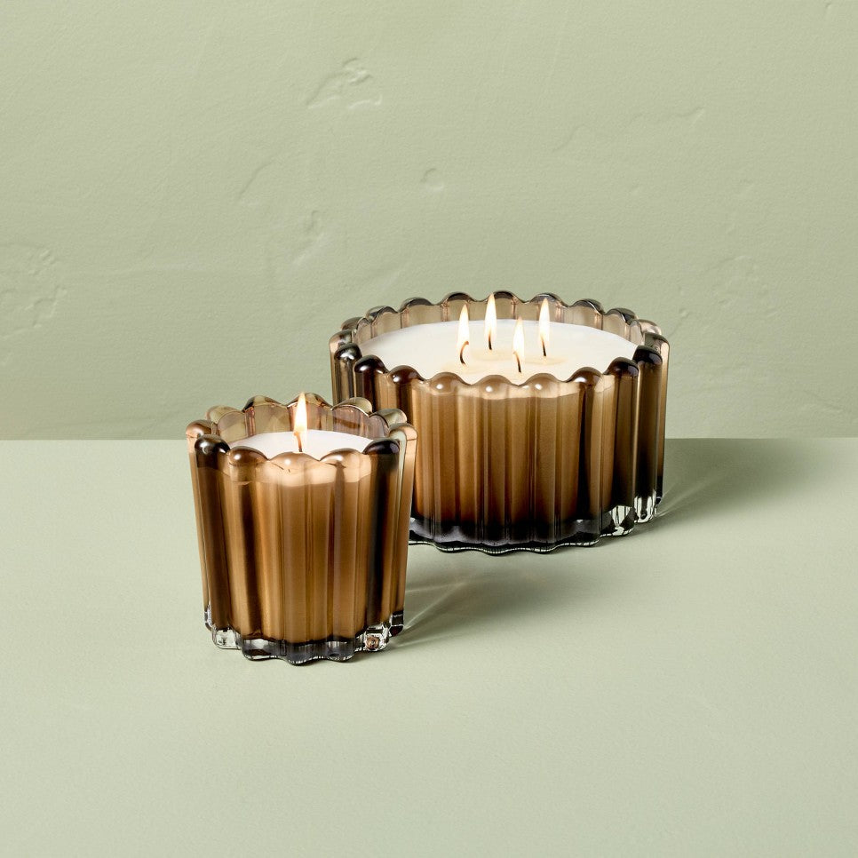 Seasonal Ribbed Glass Jar Candle 7oz - Hearth & Hand™ with Magnolia