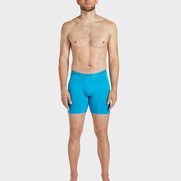 Pair of Thieves Men's Quick Dry Long Leg Boxer Briefs 3pk - Blue - L (34/36)