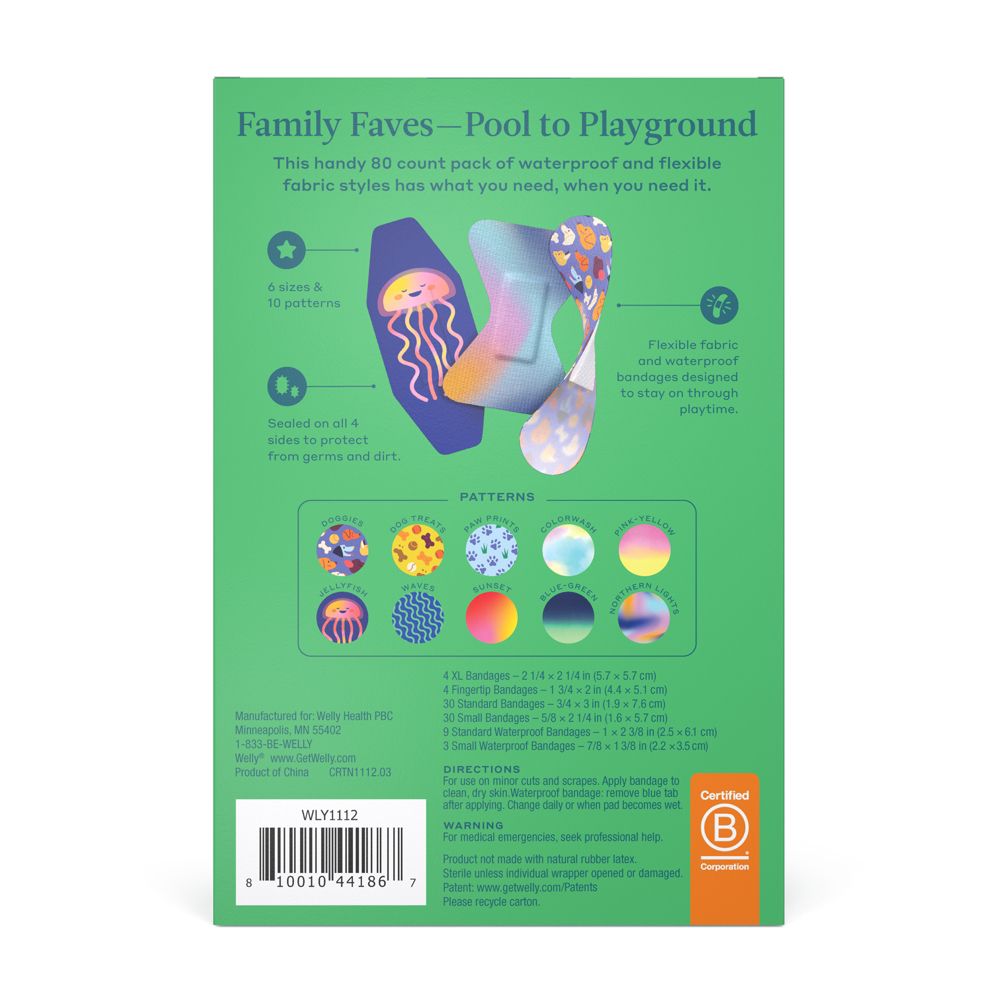 Welly Variety Pack Bandages - 80ct