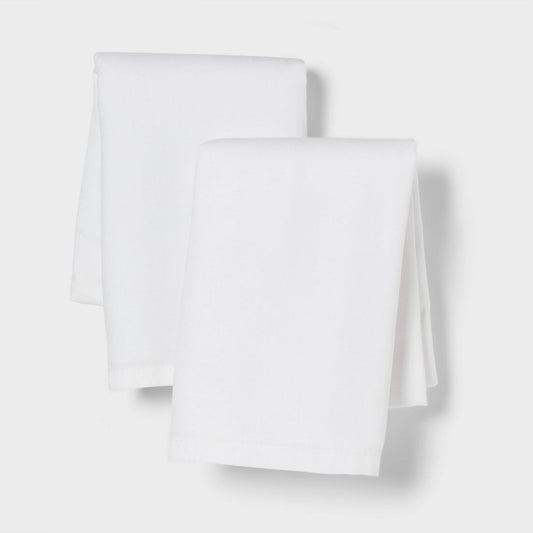 Easy Care Cotton Blend Sateen Pillowcase - White - Standard/Queen - Room Essentials™