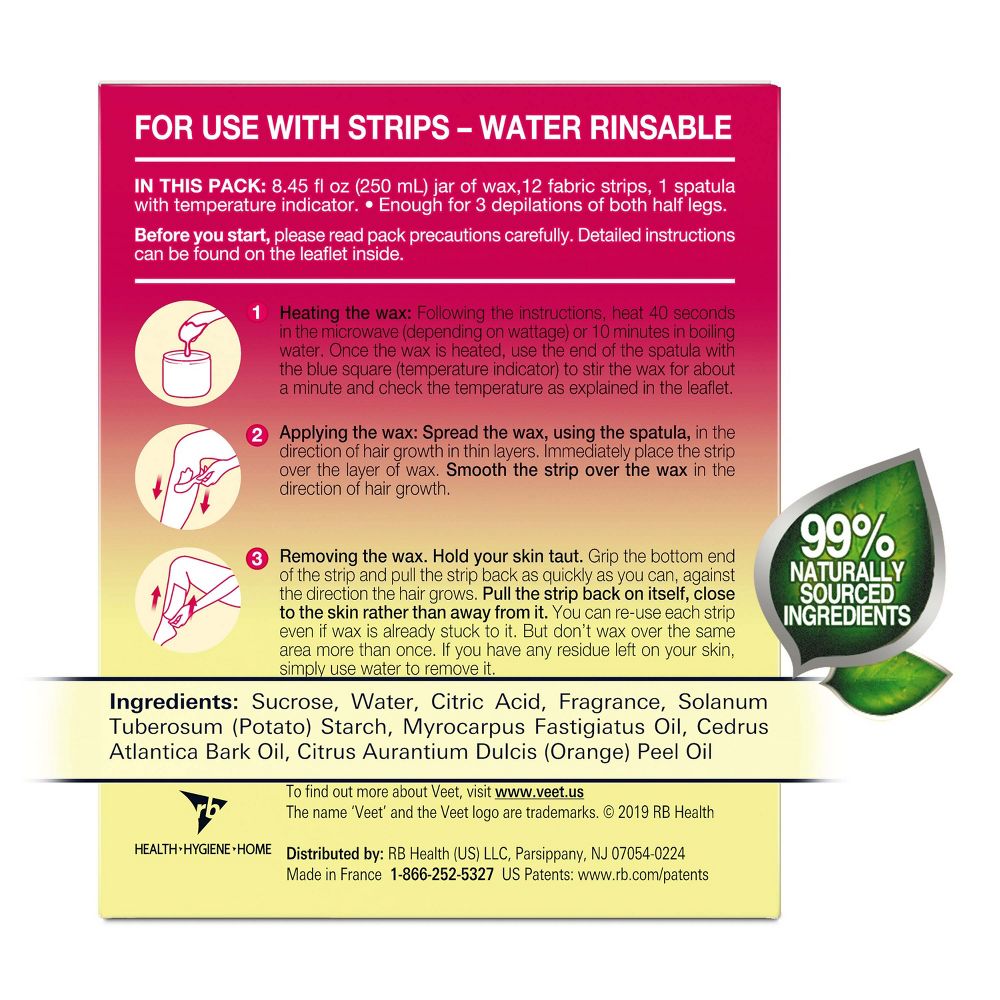 Veet Natural Sugar Waxing Hair Remover