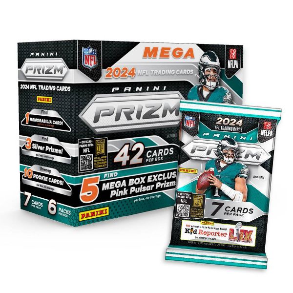 2024 Panini NFL Prizm Football Trading Card Mega Box