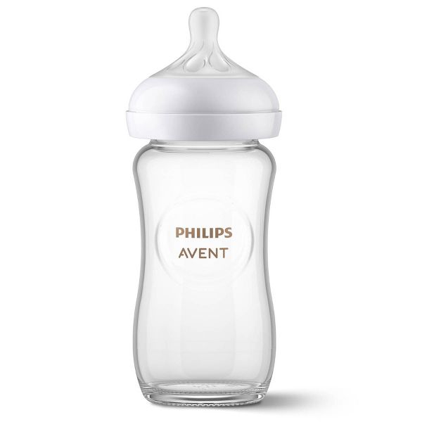 Philips Avent 3pk Glass Natural Baby Bottle with Natural Response Nipple - Clear - 8oz