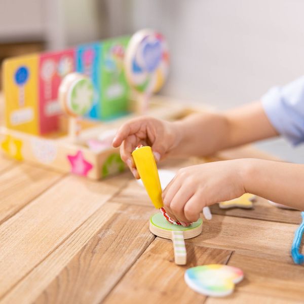 Melissa & Doug Wooden Lollipop Play Set for Preschool Girls and Boys