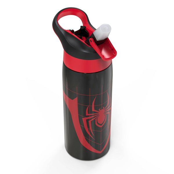 Zak Designs 19 fl oz Stainless Steel Vacuum Insulated Riverside Spider-Man Water Bottle: Kids & Boys Drinkware, Dishwasher-Safe