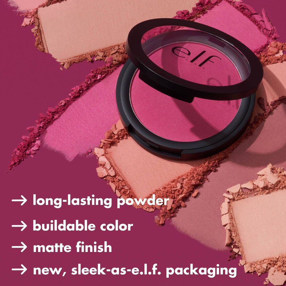 e.l.f. Primer-Infused Matte Blush - 0.35oz, Always Crushing