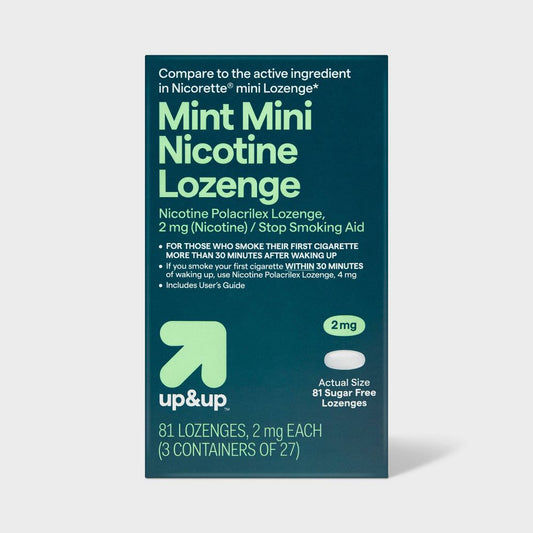 Nicotine 2mg Mini Lozenge Stop Smoking Aid - Mint - up&up™
