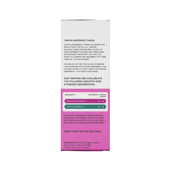 The Honey Pot Company, Organic Cotton Core Regular Applicator Tampons - 18ct