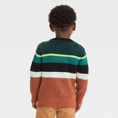 Toddler Boys' Colorblock Pullover Crewneck Sweater - Cat & Jack™ 2T