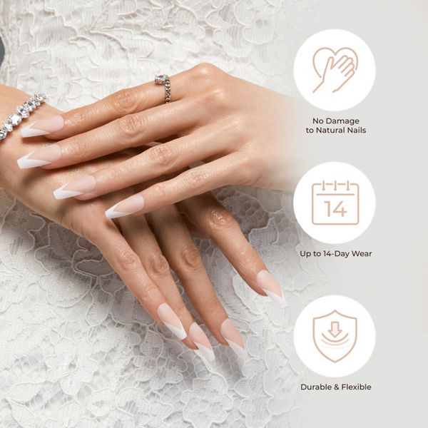 KISS Products Classy Press-On Fake Nails - Medium Almond - Dashing - 28ct