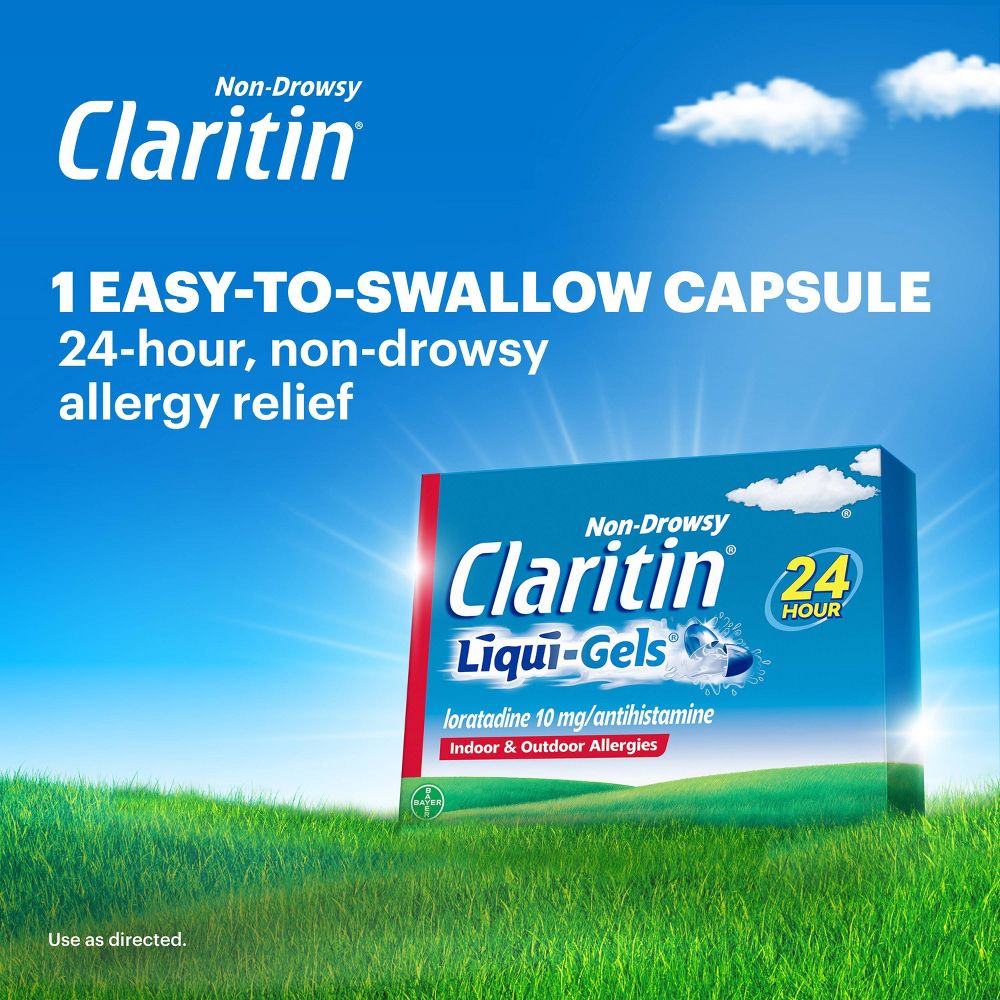 Claritin Allergy Relief 24 Hour Non-Drowsy Loratadine Liquid Gel