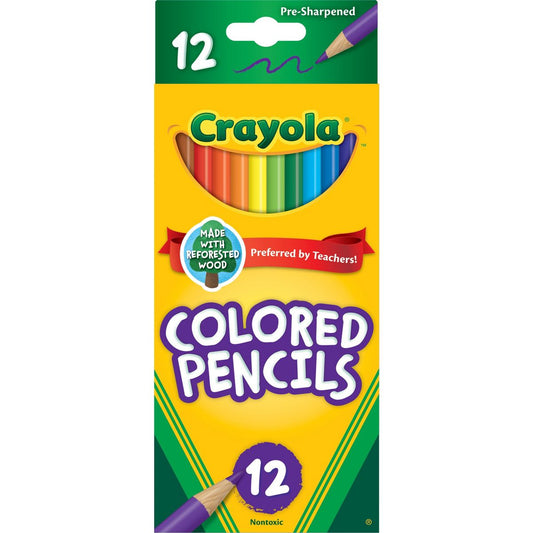 Crayola 12ct Kids Pre-Sharpened Colored Pencils