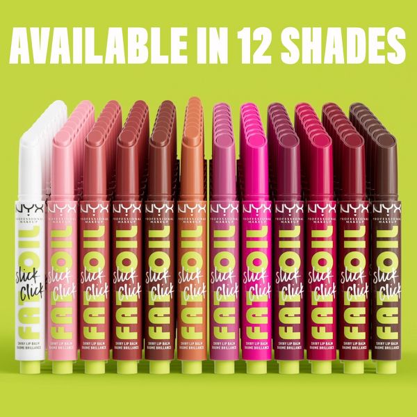 NYX Professional Makeup Fat Oil Slick Click Tinted Lip Balm - 0.07oz - Color: In A Mood