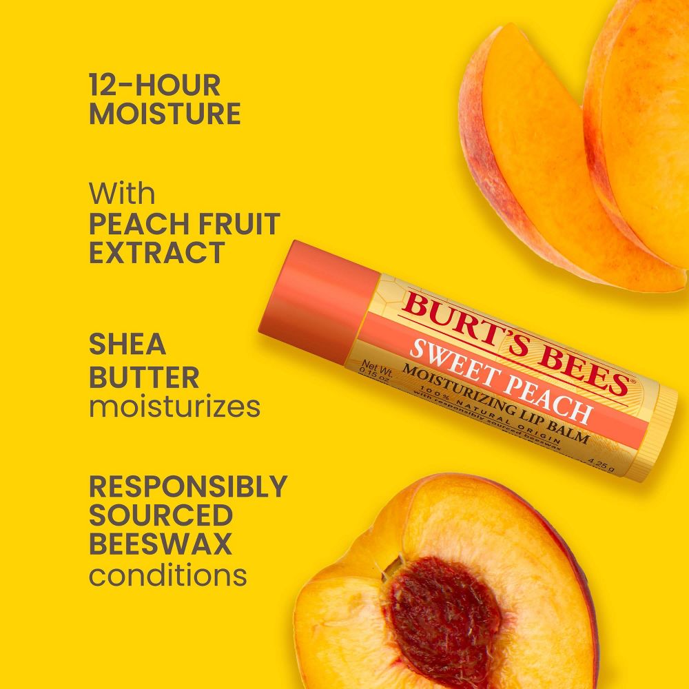 Burt's Bees Lip Balm Sweet Peach Blister Box - 0.15oz