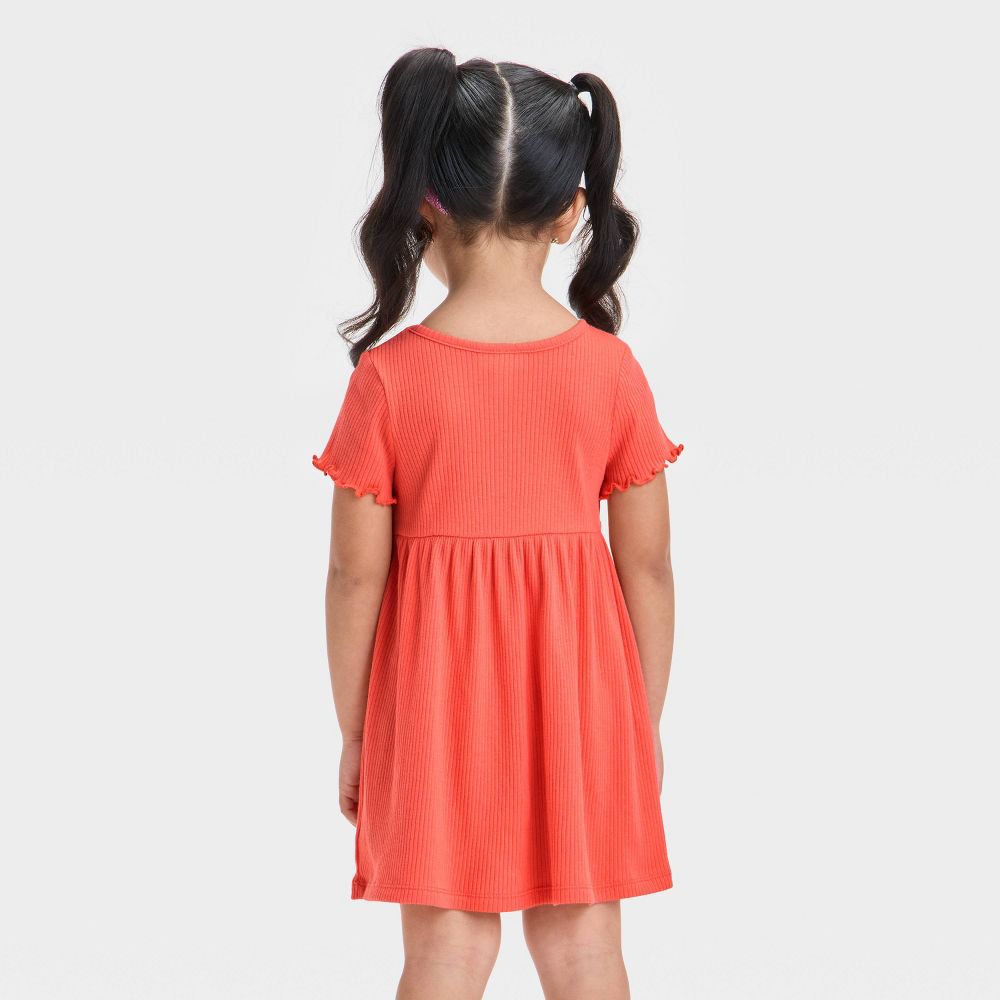 Toddler Girls' Short Sleeve Solid Ribbed Dress - Cat & Jack™