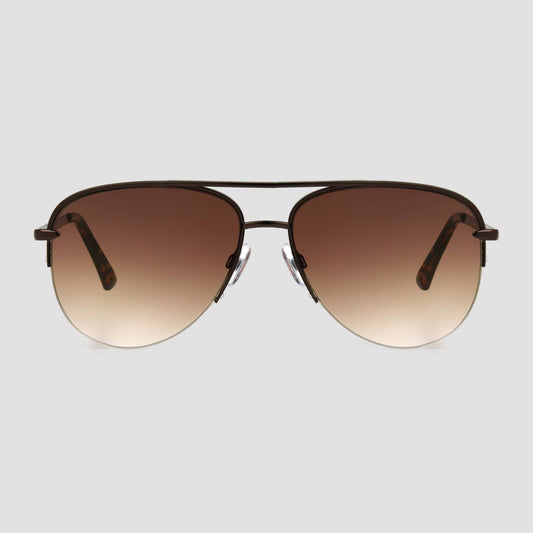 Women's Tortoise Shell Print Aviator Sunglasses - Universal Thread™ Light Brown: Scratch-Resistant, UV Protection