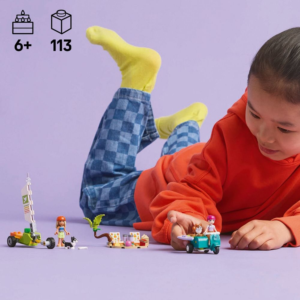 LEGO Friends Surfing Dogs and Scooter Adventure Pretend Play Building Toy