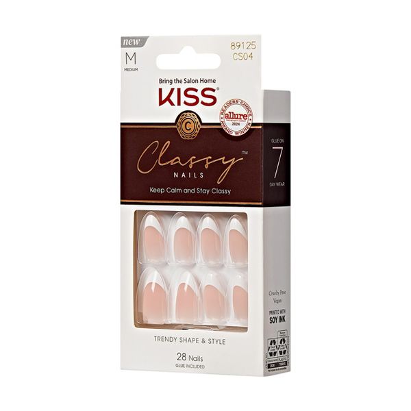 KISS Products Classy Press-On Fake Nails - Medium Almond - Dashing - 28ct