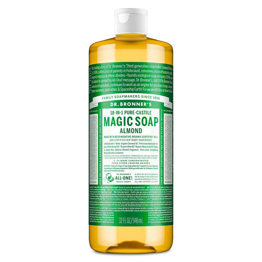 Dr. Bronner's Magic Pure Castile Liquid Soap Bodywash - Almond - 32 fl oz