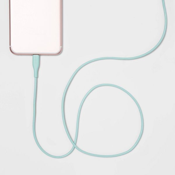 Lightning to USB-C Round Cable - Spring Teal - heyday™