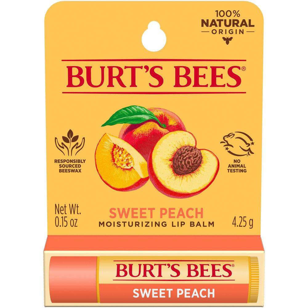 Burt's Bees Lip Balm Sweet Peach Blister Box - 0.15oz