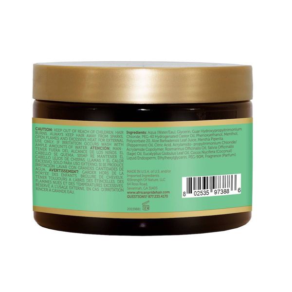 African Pride Feel It Formula Peppermint Rosemary & Sage Strengthening Detangler Hair Cream - 12 fl oz