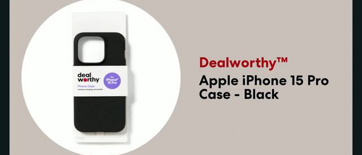 Apple iPhone 15 Pro Case - dealworthy™ Black: Wireless Charging Compatible TPU Cover