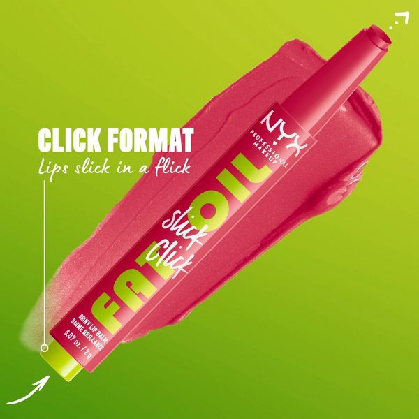 NYX Professional Makeup Fat Oil Slick Click Tinted Lip Balm - 0.07oz - Color: In A Mood
