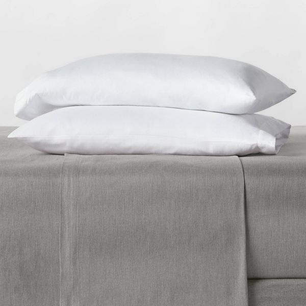 Easy Care Cotton Blend Sateen Flat Sheet - Gray - Twin/Twin XL Room Essentials™