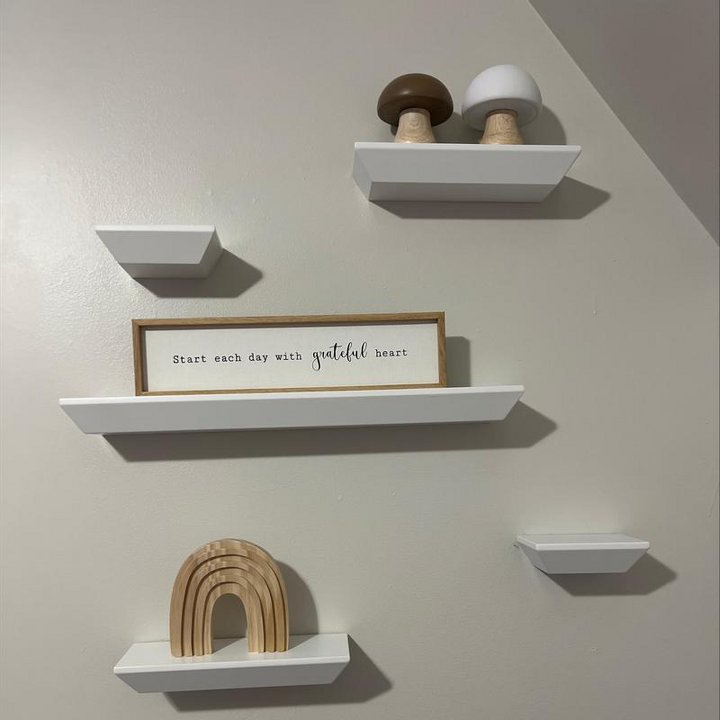 5pc Wedge Shelves - Black Wood Finish - Threshold™