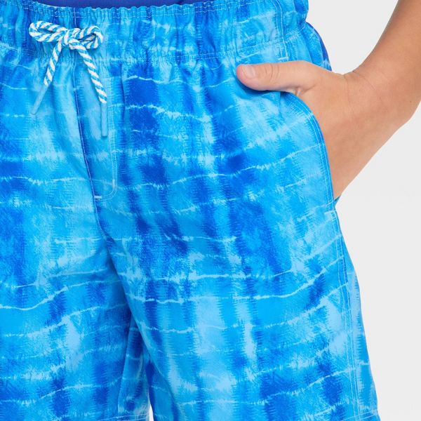Boys' Tie-Dye Swim Trunks - Cat & Jack™ Blue