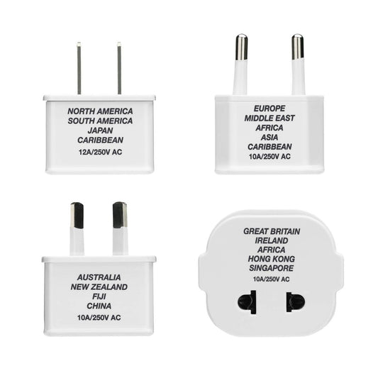 Travel Smart Polarized 12W Power Adapter Plug 4pc Set
