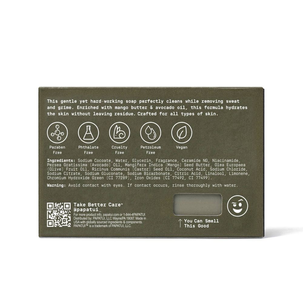 Papatui Enriching Men's Bar Soap Sandalwood Suede - 7oz