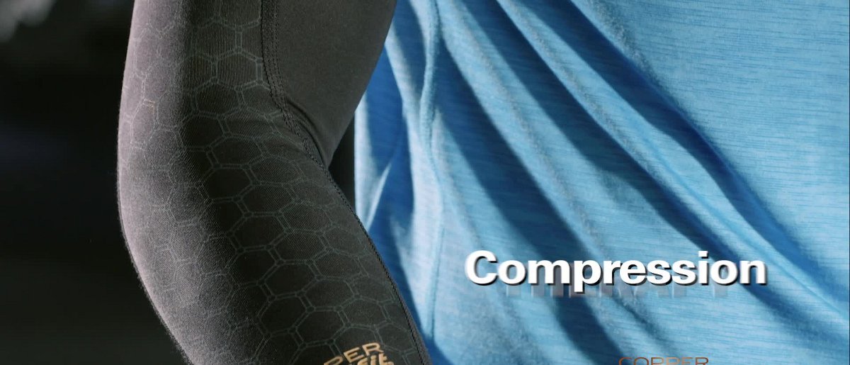 Copper Fit Sport Knee Compression Sleeve - Medium 13" - 14"
