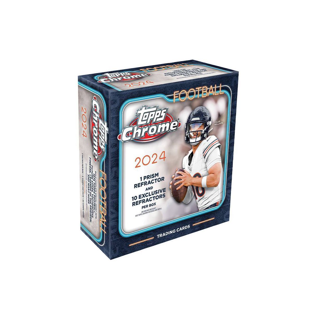 2024 Topps Chrome Football Trading Card Mega Box
