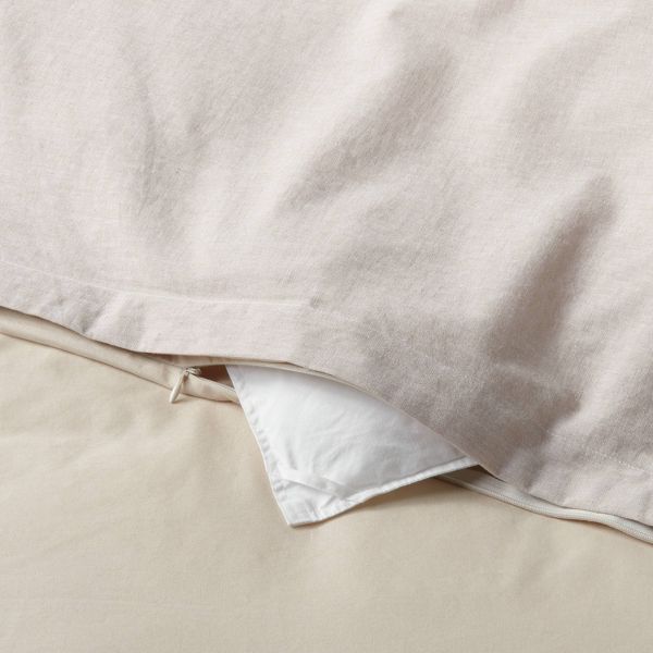 Cotton Linen Chambray Duvet Cover & Sham Set - King - Khaki - Threshold™