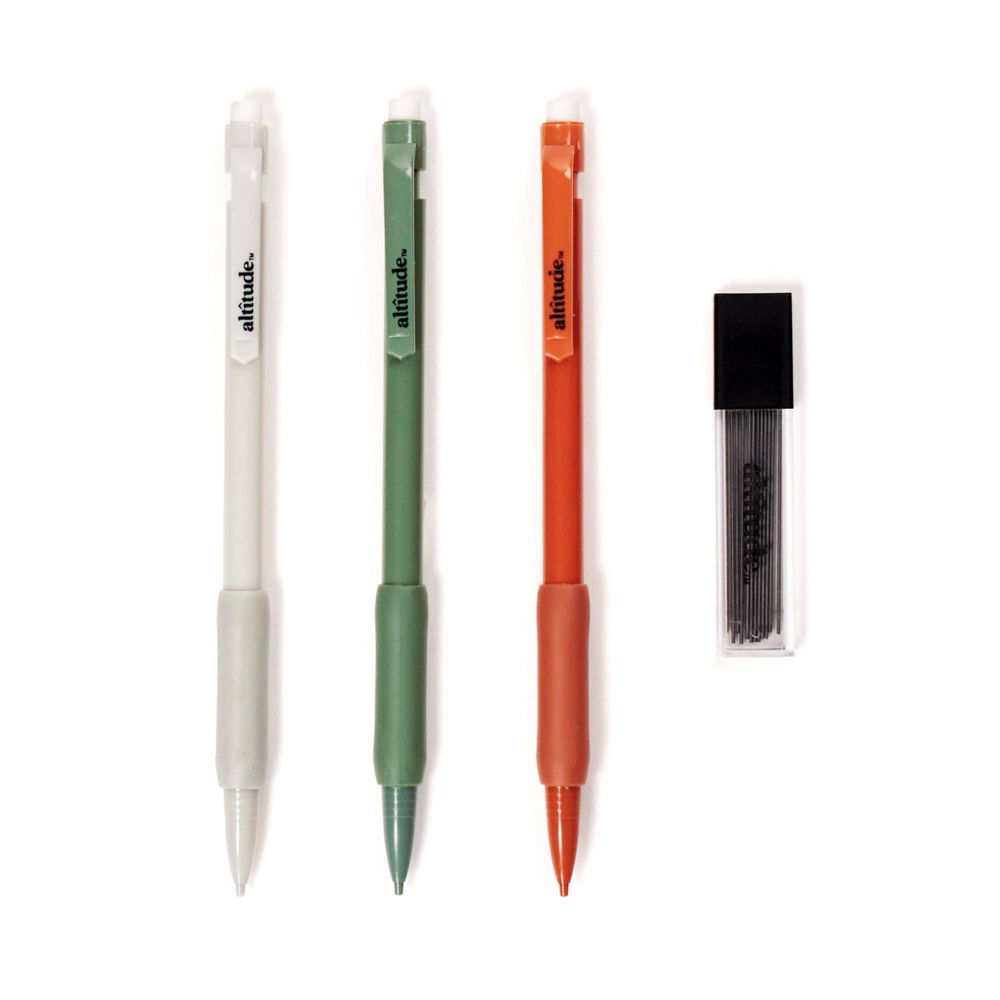 Altitude 4pc Mechanical Pencils with Lead Refill Assorted Colors